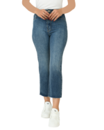 شلوار جین واید پایین کات آبی - Image 3