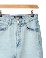 شلوار جین پایین کات آبی روشن - Image 6