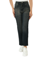 شلوار جین واید پایین کات سرمه ای کثیف - Image 3