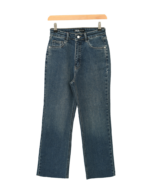 شلوار واید پایین کات آبی تیره