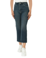 شلوار واید پایین کات آبی تیره - Image 2