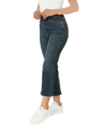 شلوار واید پایین کات آبی تیره - Image 3