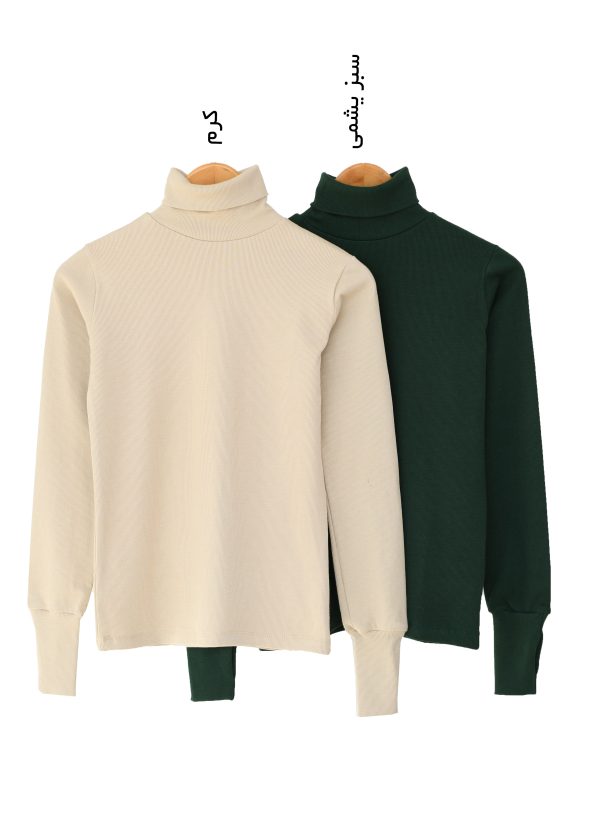 بلوز کبریتی یقه اسکی آستین فینگری - Image 2