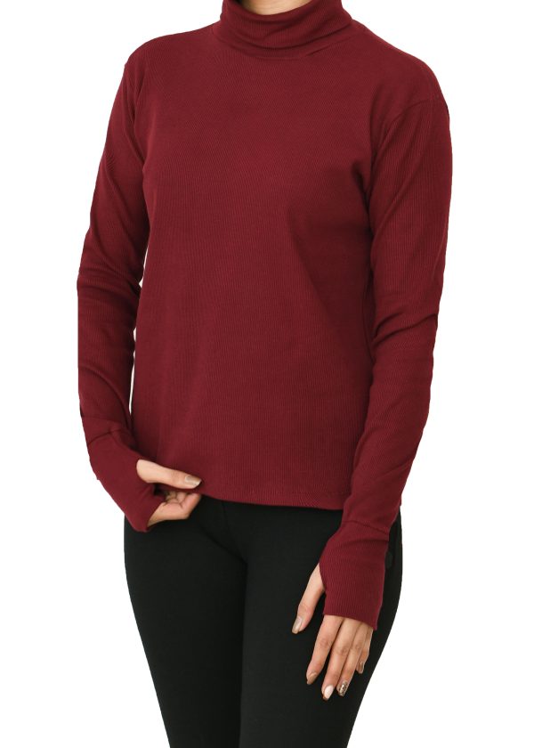 بلوز کبریتی یقه اسکی آستین فینگری - Image 8