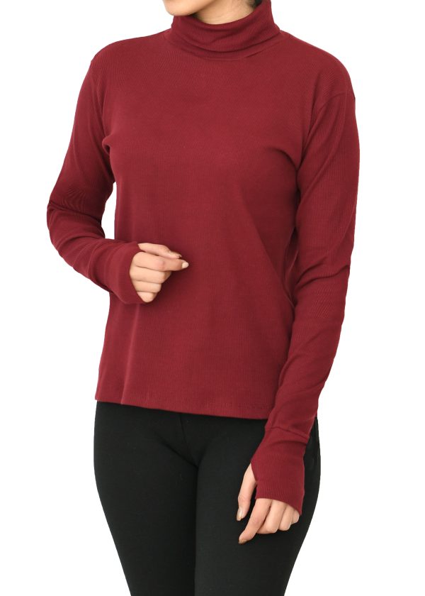 بلوز کبریتی یقه اسکی آستین فینگری - Image 10