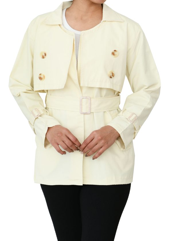 ترنج کت کمربندار - Image 4