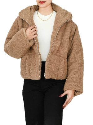 کت تدی یقه ایستاده آستردار