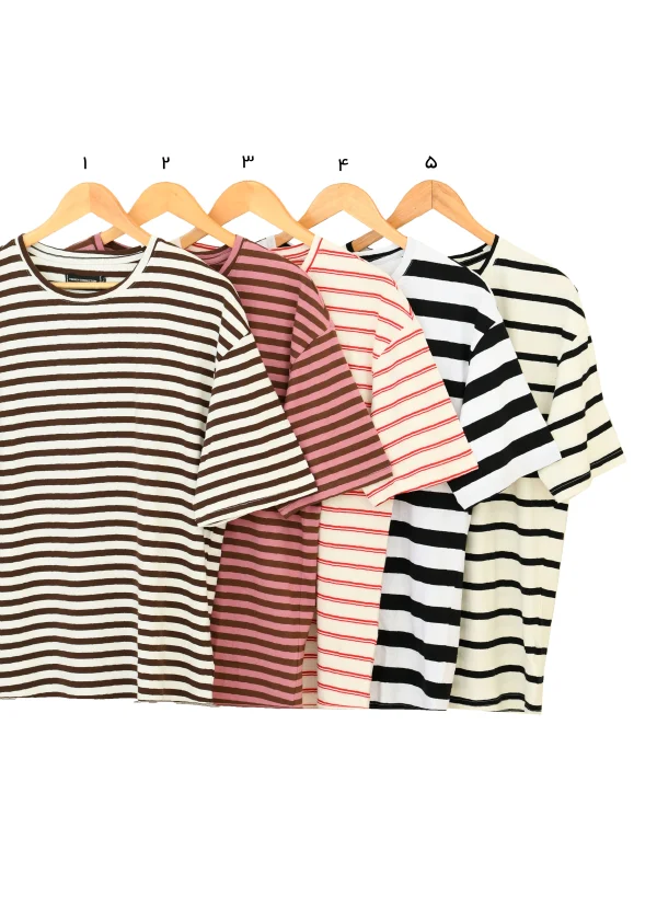 تیشرت لانگ راه راه - Image 6