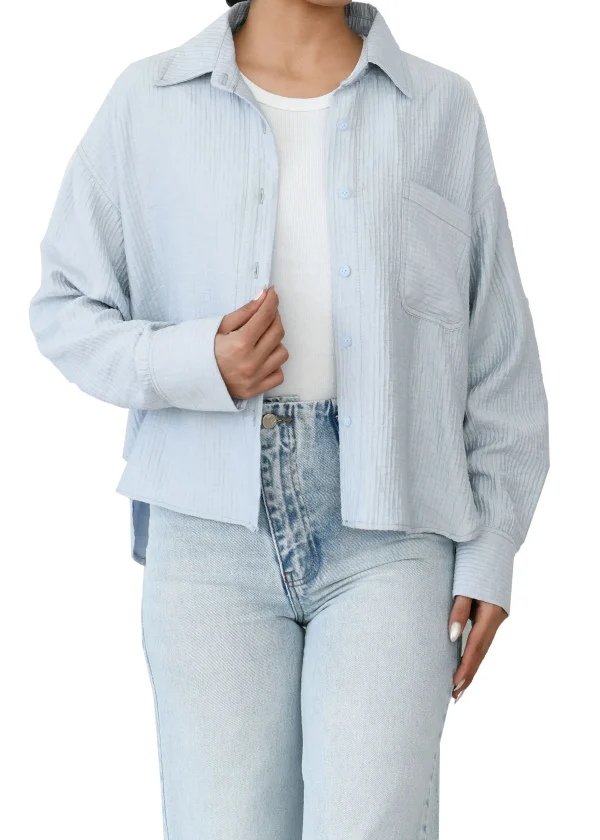 شومیز برجسته تک جیب - Image 2