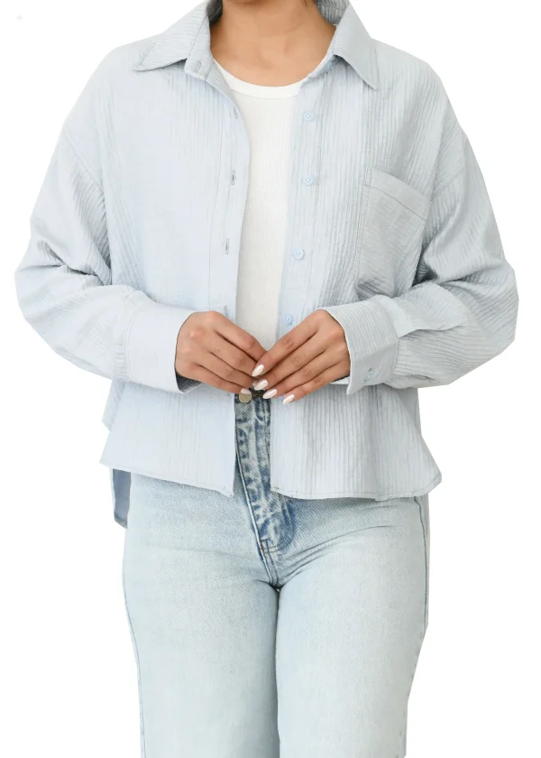 شومیز برجسته تک جیب - Image 3