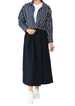 شومیز راه راه جلو گره ای - Image 7