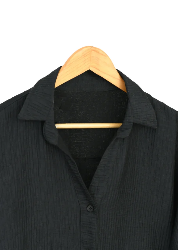 شومیز پلیسه مشکی - Image 3