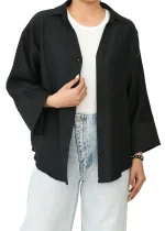 شومیز پلیسه مشکی - Image 2