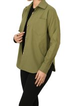 شومیز کتان تک جیب - Image 2